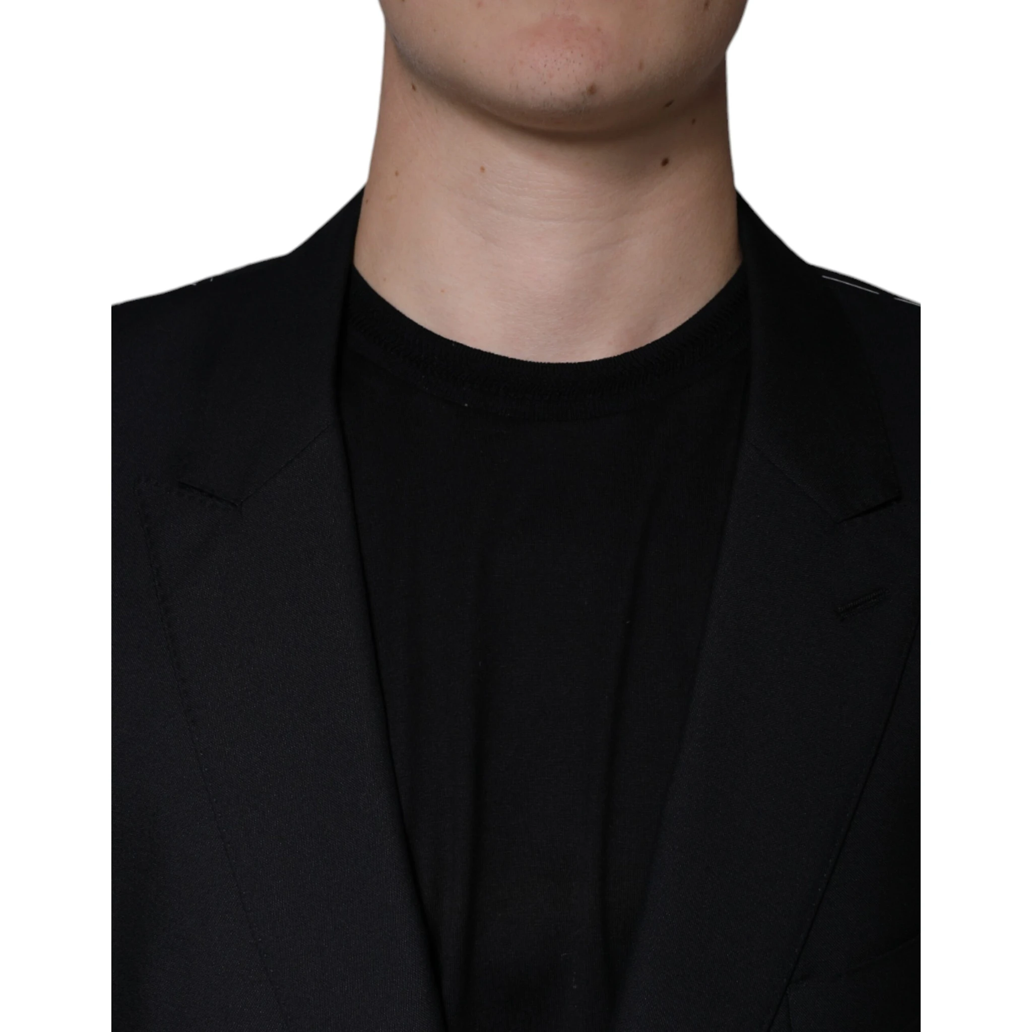 Black Wool Single Breasted Men Coat Blazer