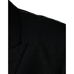 Black Wool Single Breasted Men Coat Blazer