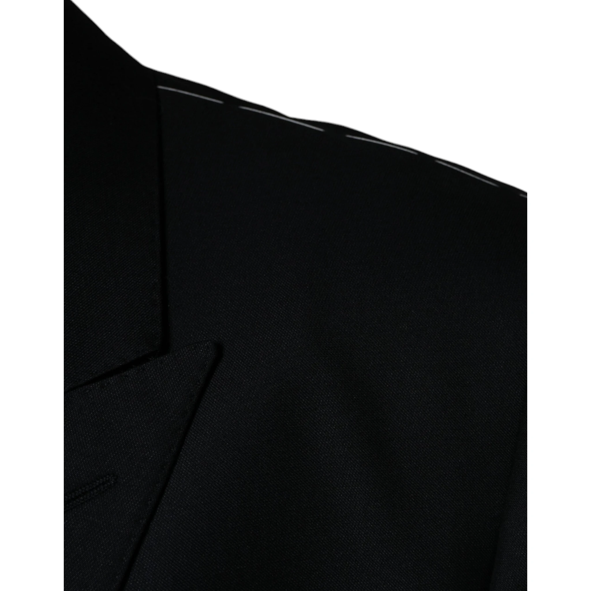 Black Wool Single Breasted Men Coat Blazer