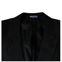 Black Wool Single Breasted Men Coat Blazer