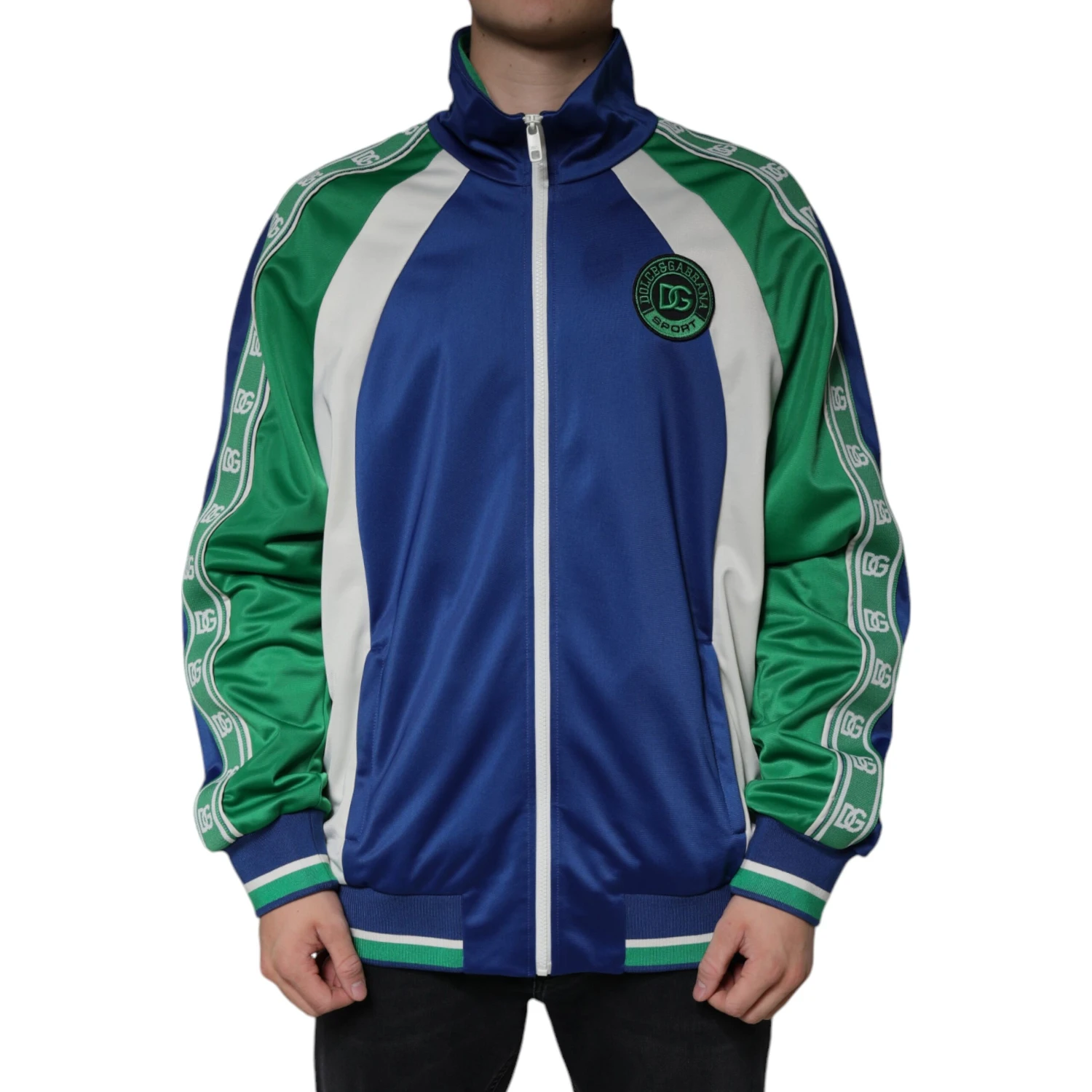 Multicolor Polyester Full Zip Bomber Jacket