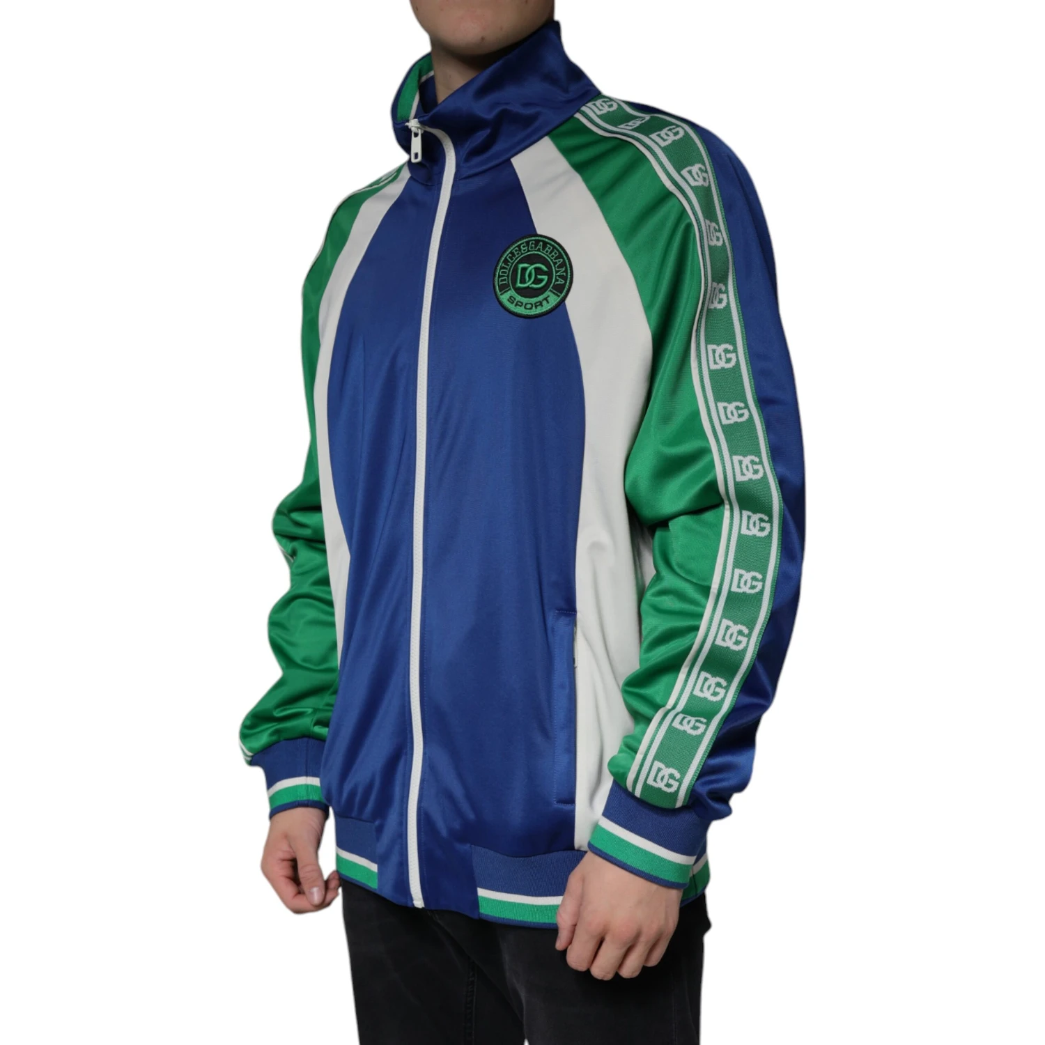 Multicolor Polyester Full Zip Bomber Jacket