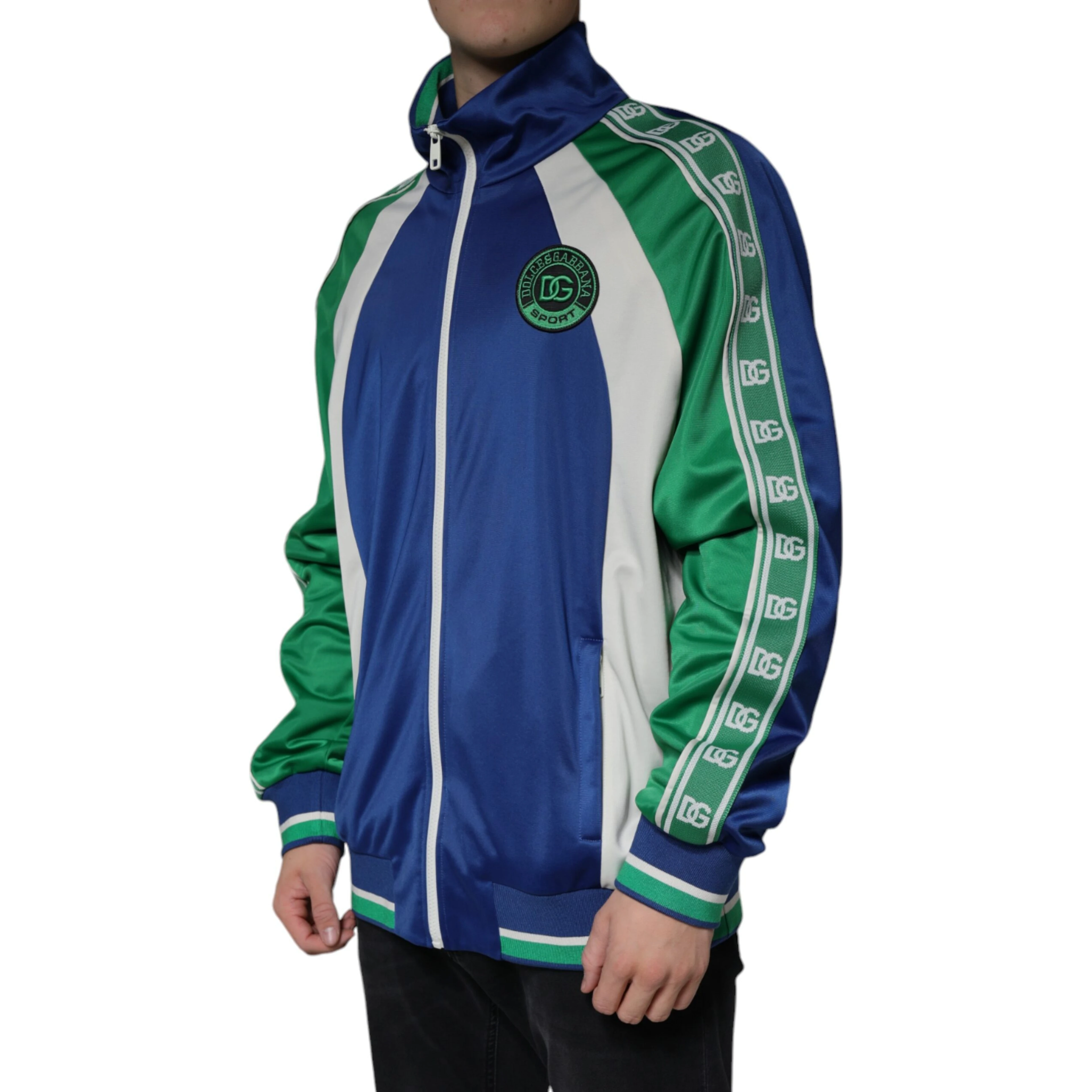Multicolor Polyester Full Zip Bomber Jacket