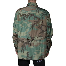 Multicolor Camouflage Button Down Shirt