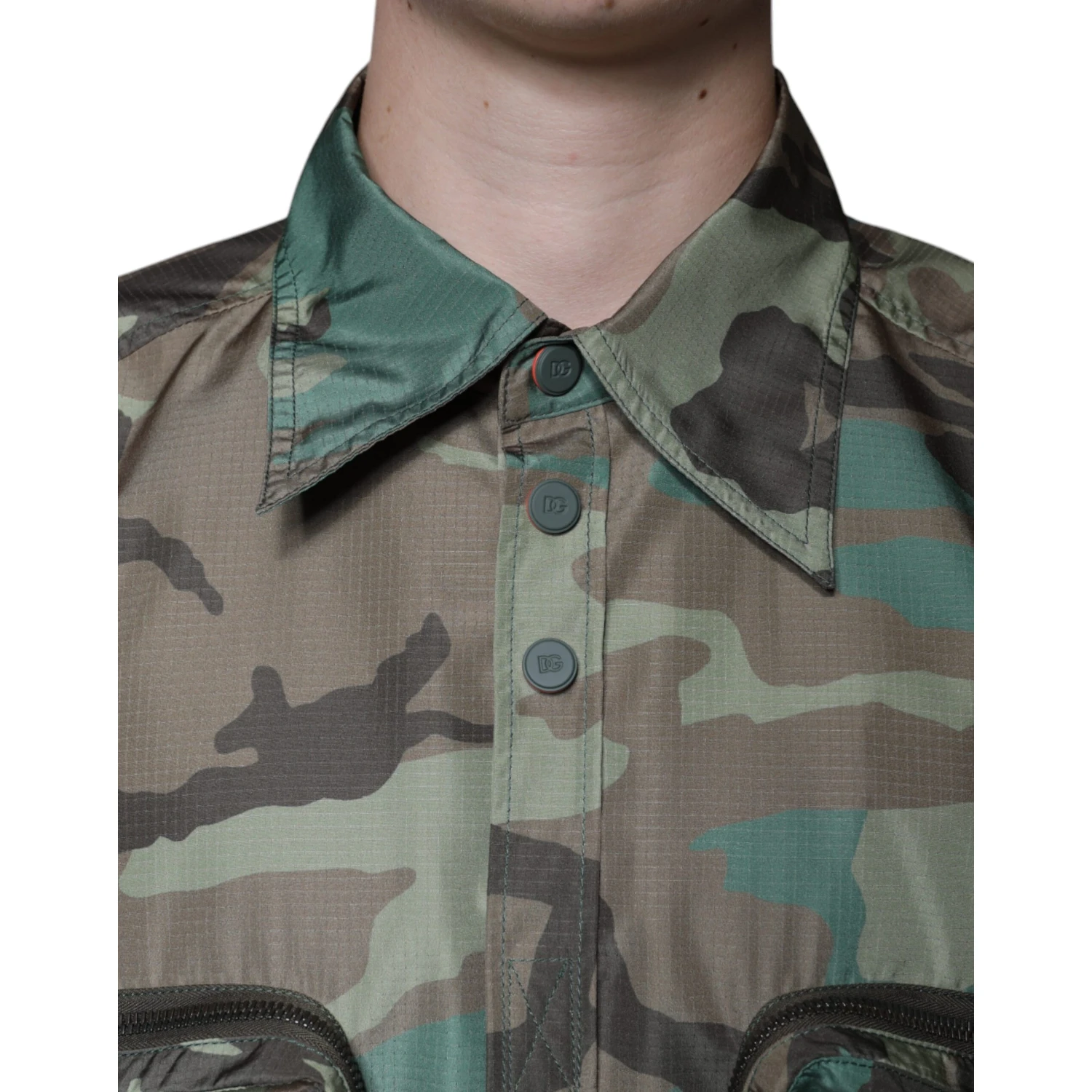Multicolor Camouflage Button Down Shirt