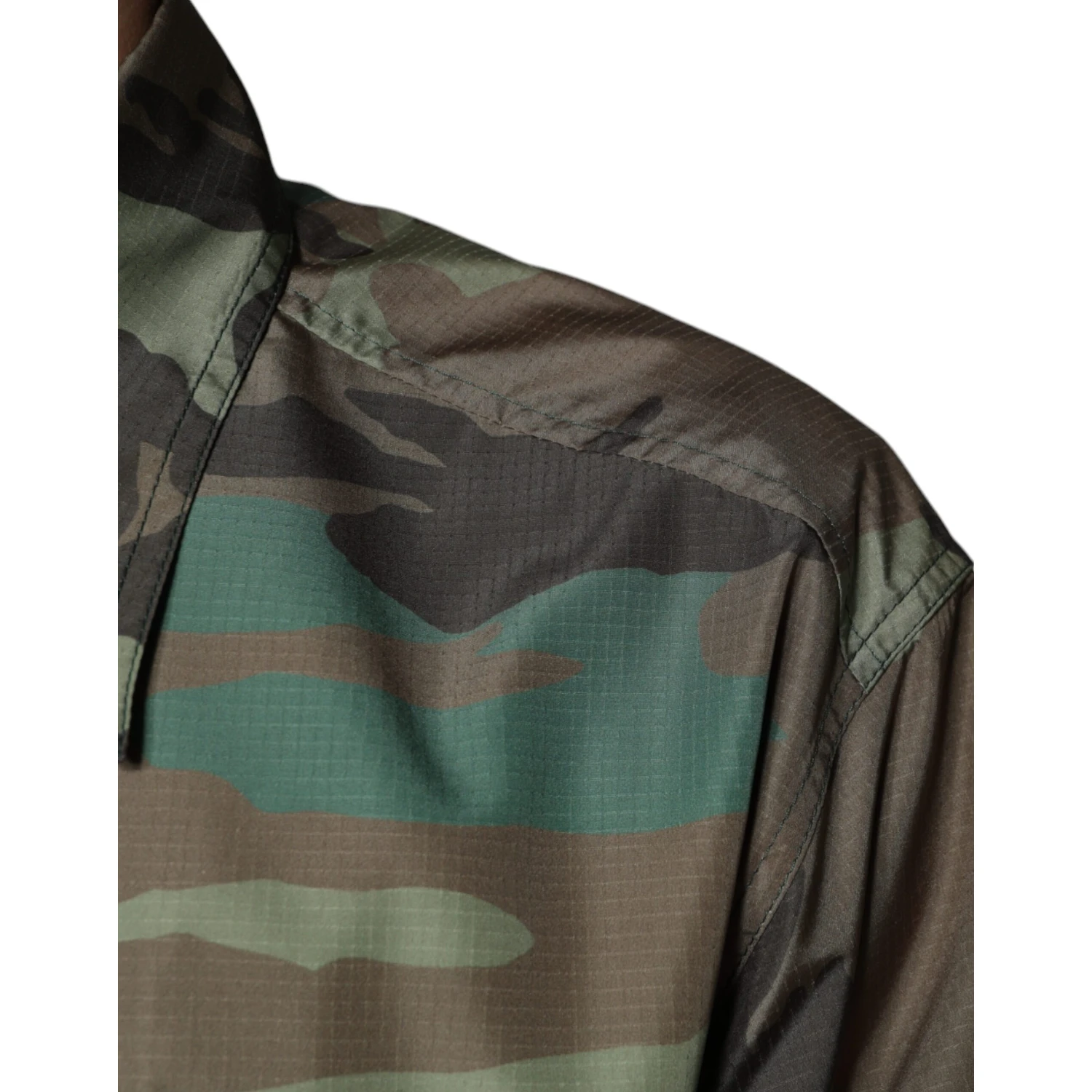 Multicolor Camouflage Button Down Shirt