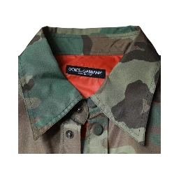 Multicolor Camouflage Button Down Shirt