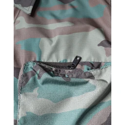 Multicolor Camouflage Button Down Shirt