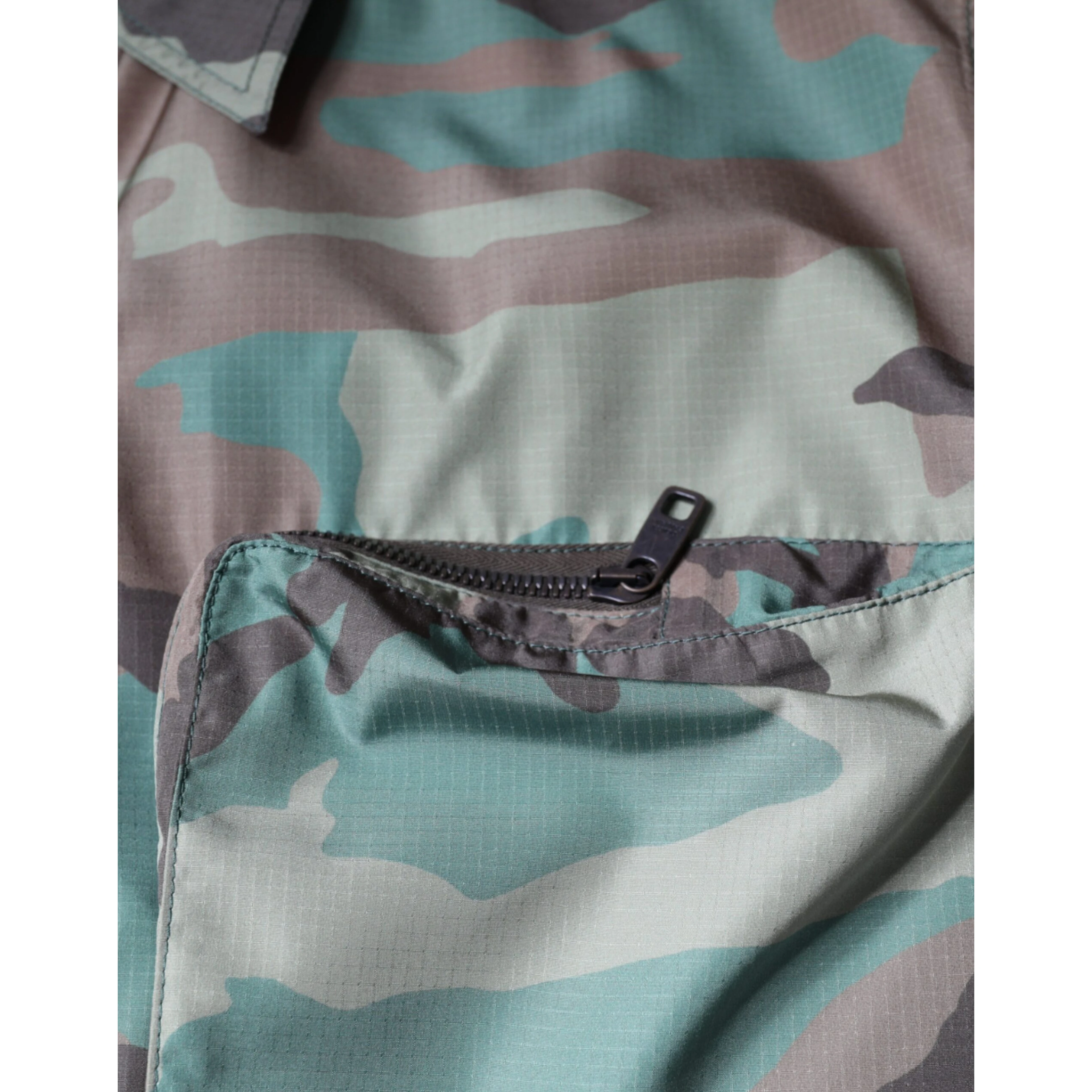 Multicolor Camouflage Button Down Shirt