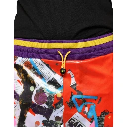 Multicolor Printed Jogger Sweatpants Pants