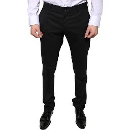 Black Wool Skinny Dress Formal Pants