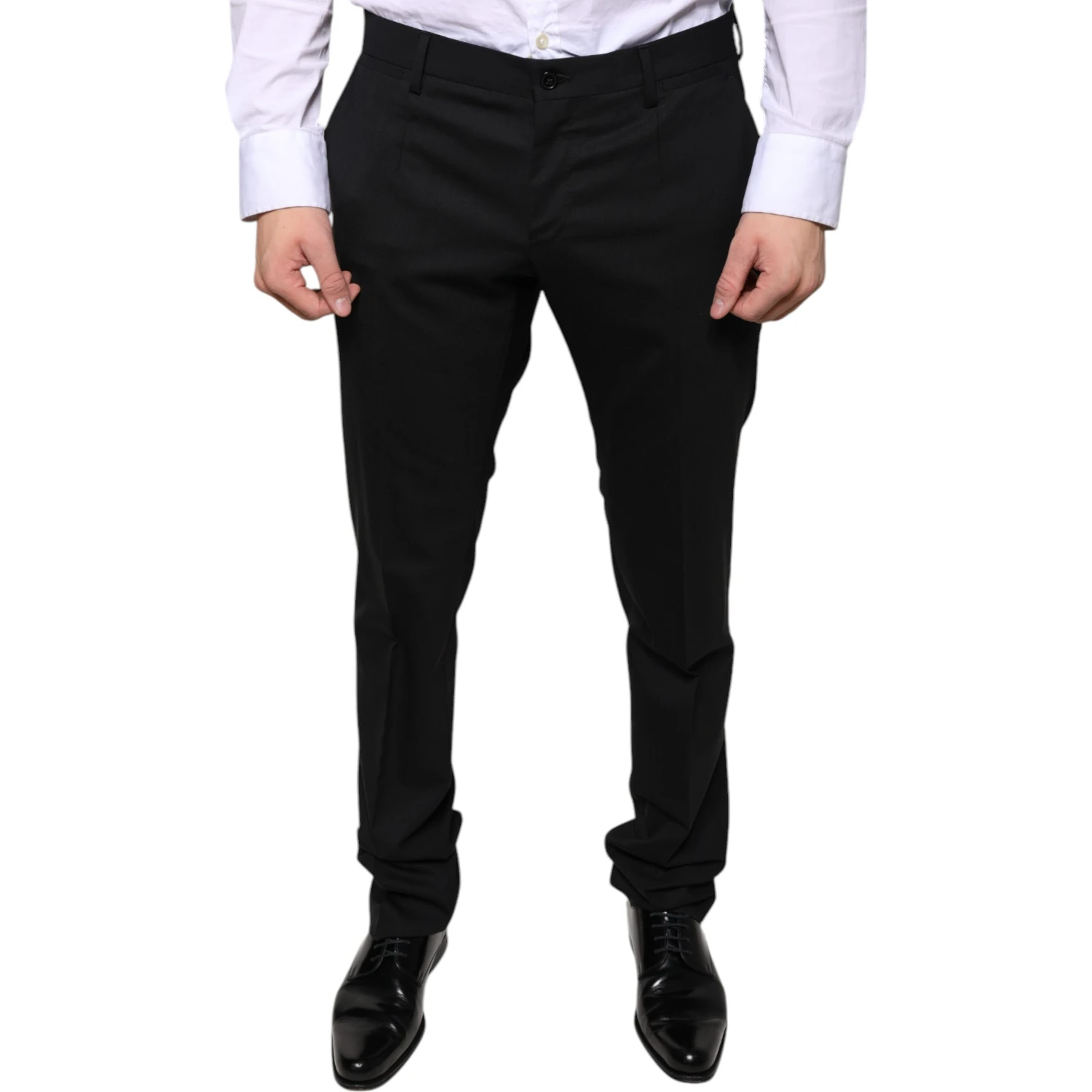 Black Wool Skinny Dress Formal Pants