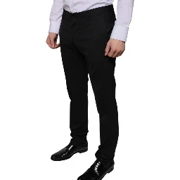 Black Wool Skinny Dress Formal Pants