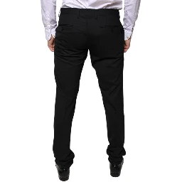 Black Wool Skinny Dress Formal Pants