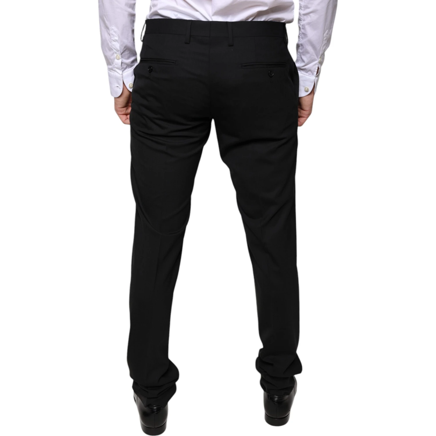Black Wool Skinny Dress Formal Pants