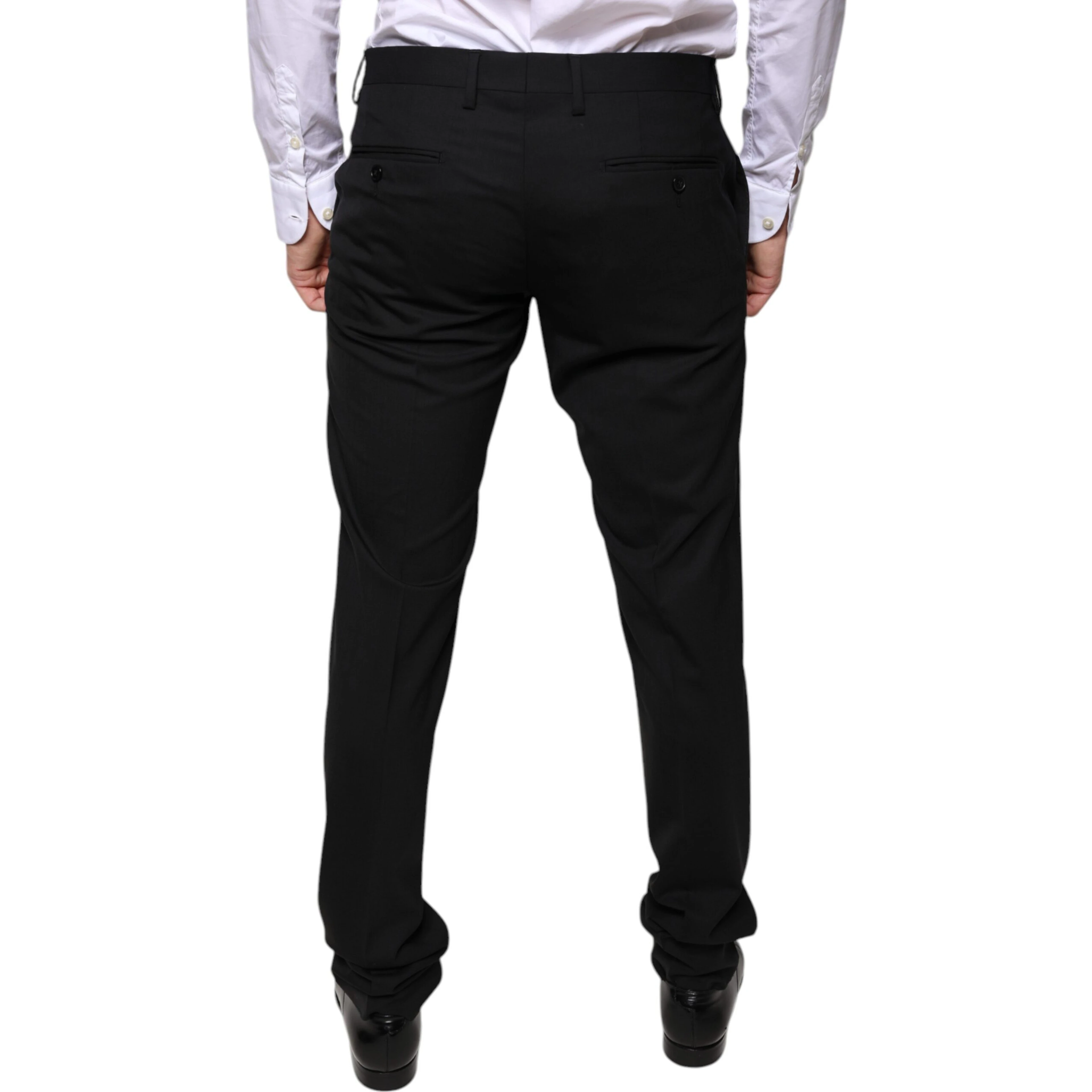 Black Wool Skinny Dress Formal Pants