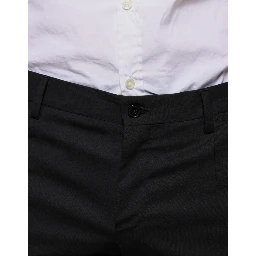 Black Wool Skinny Dress Formal Pants