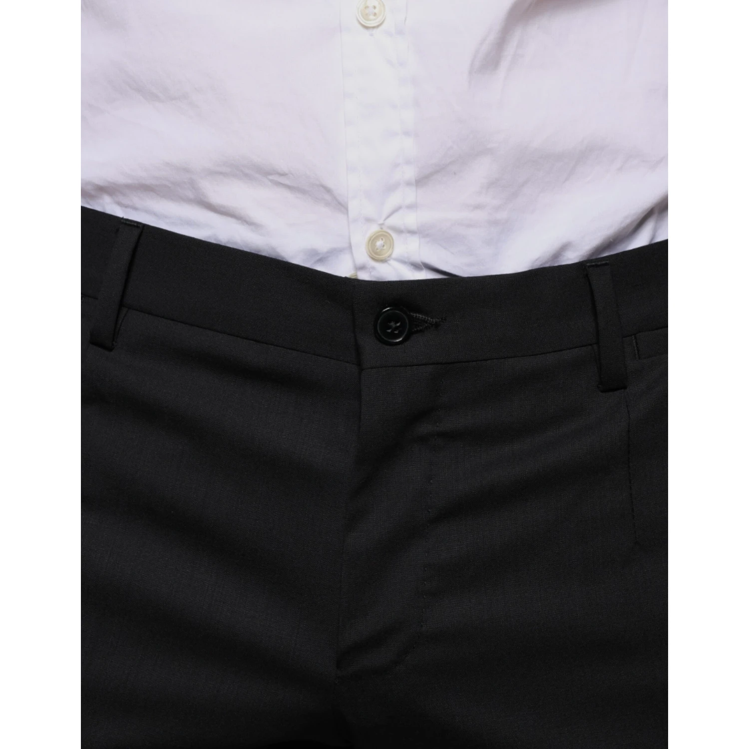 Black Wool Skinny Dress Formal Pants