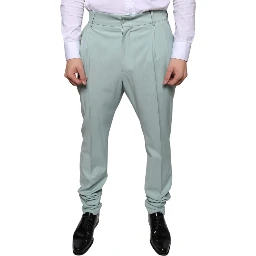 Mint Green Cotton Dress Pants
