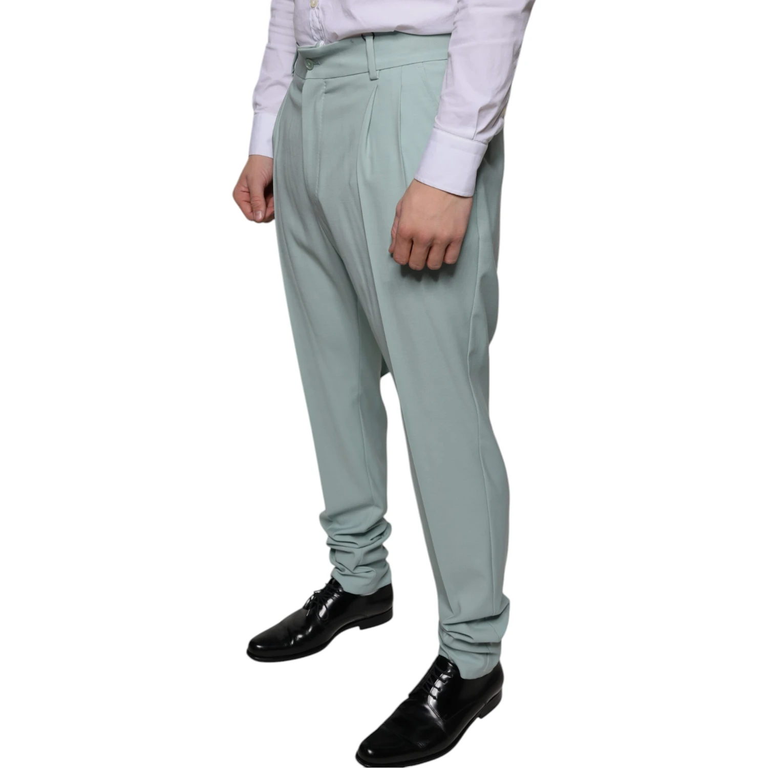 Mint Green Cotton Dress Pants