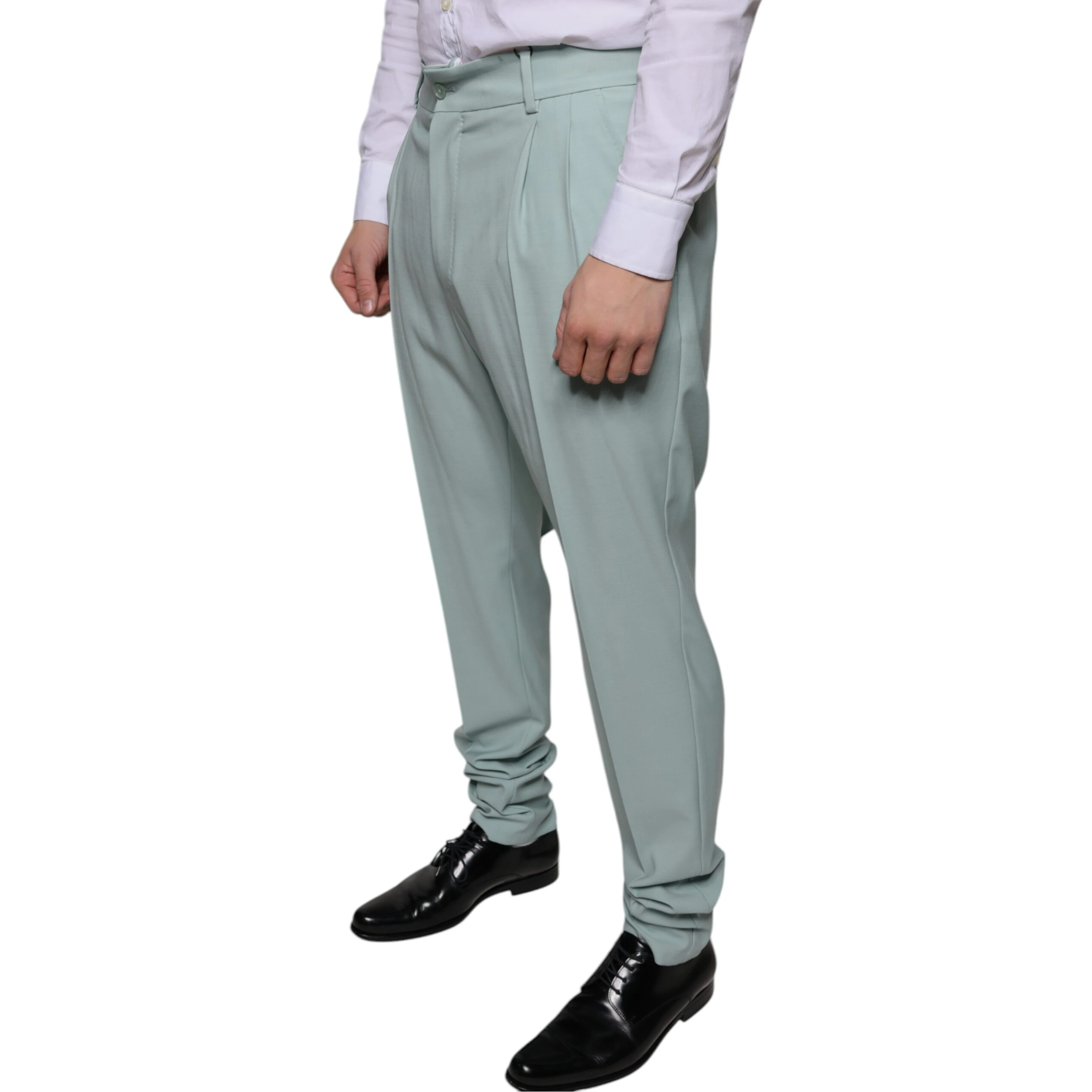 Mint Green Cotton Dress Pants