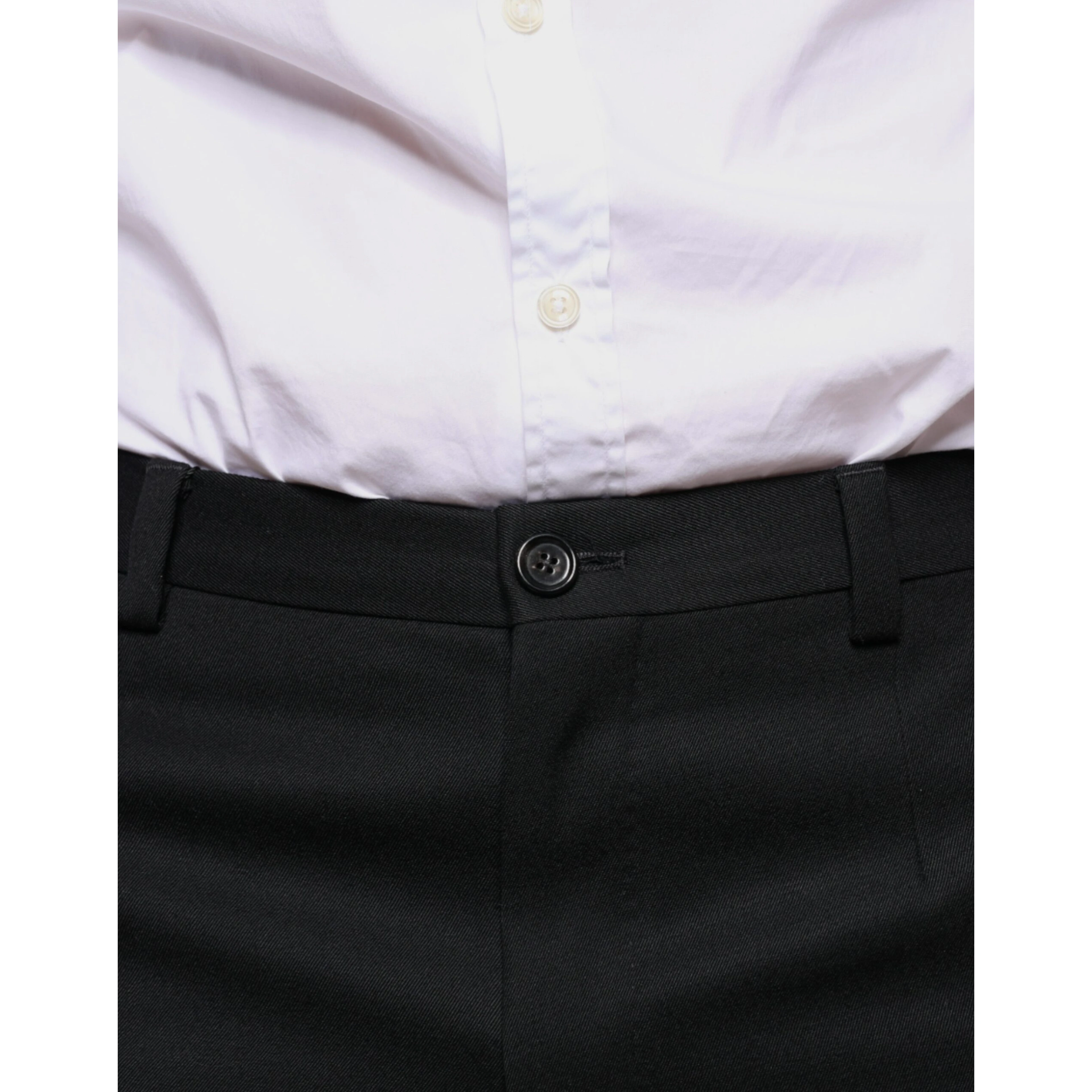 Black Wool Skinny Men Dress Pants