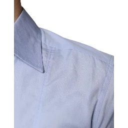 Light Blue Cotton Men Dress Formal Shirt