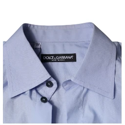 Light Blue Cotton Men Dress Formal Shirt