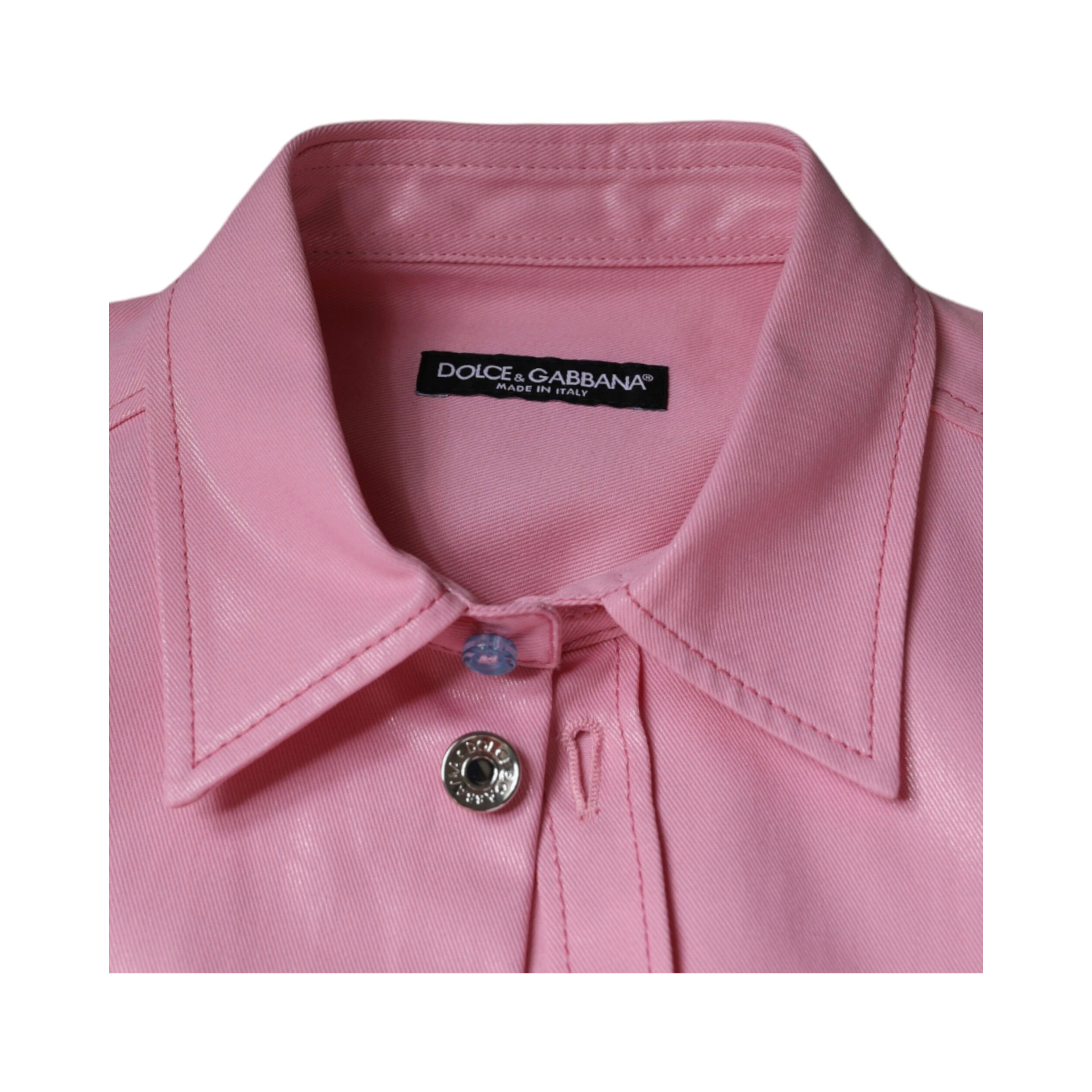 Pink Cotton Collared Button Down Shirt