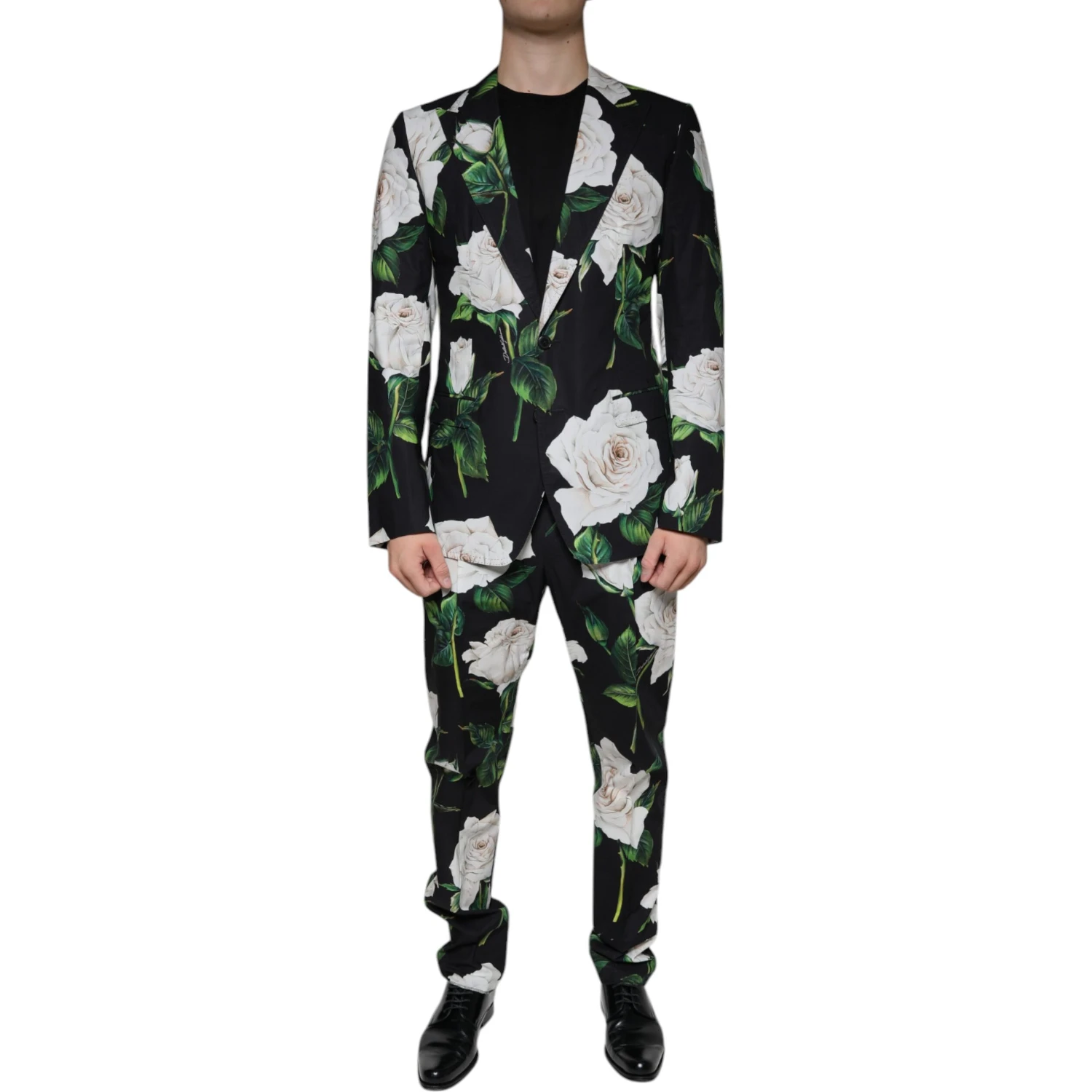 Black Rose Cotton Men Formal 2 Piece Suit