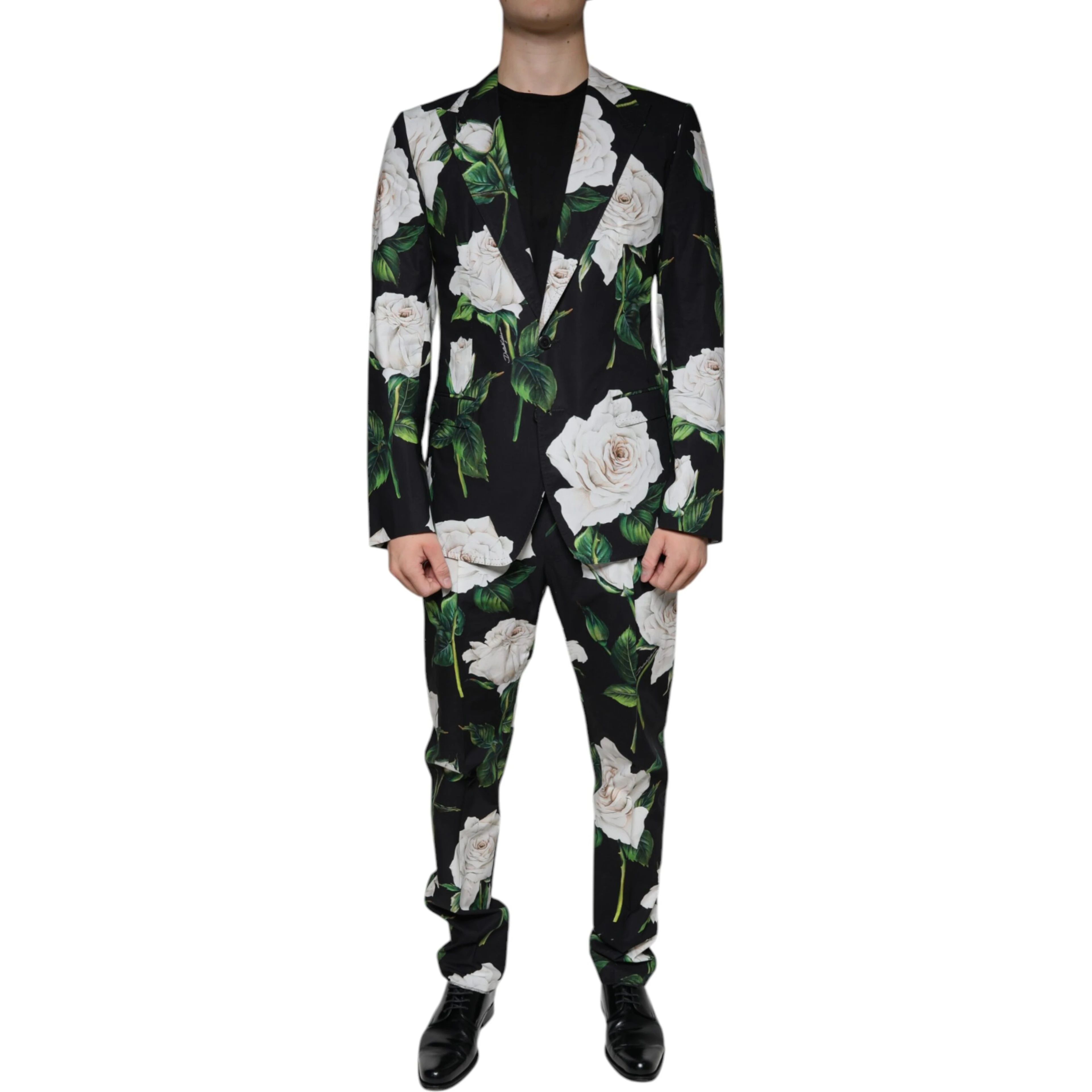 Black Rose Cotton Men Formal 2 Piece Suit