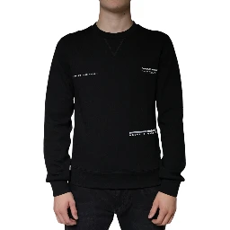 Black Logo Print CrewNeck Sweatshirt Sweater
