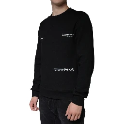 Black Logo Print CrewNeck Sweatshirt Sweater