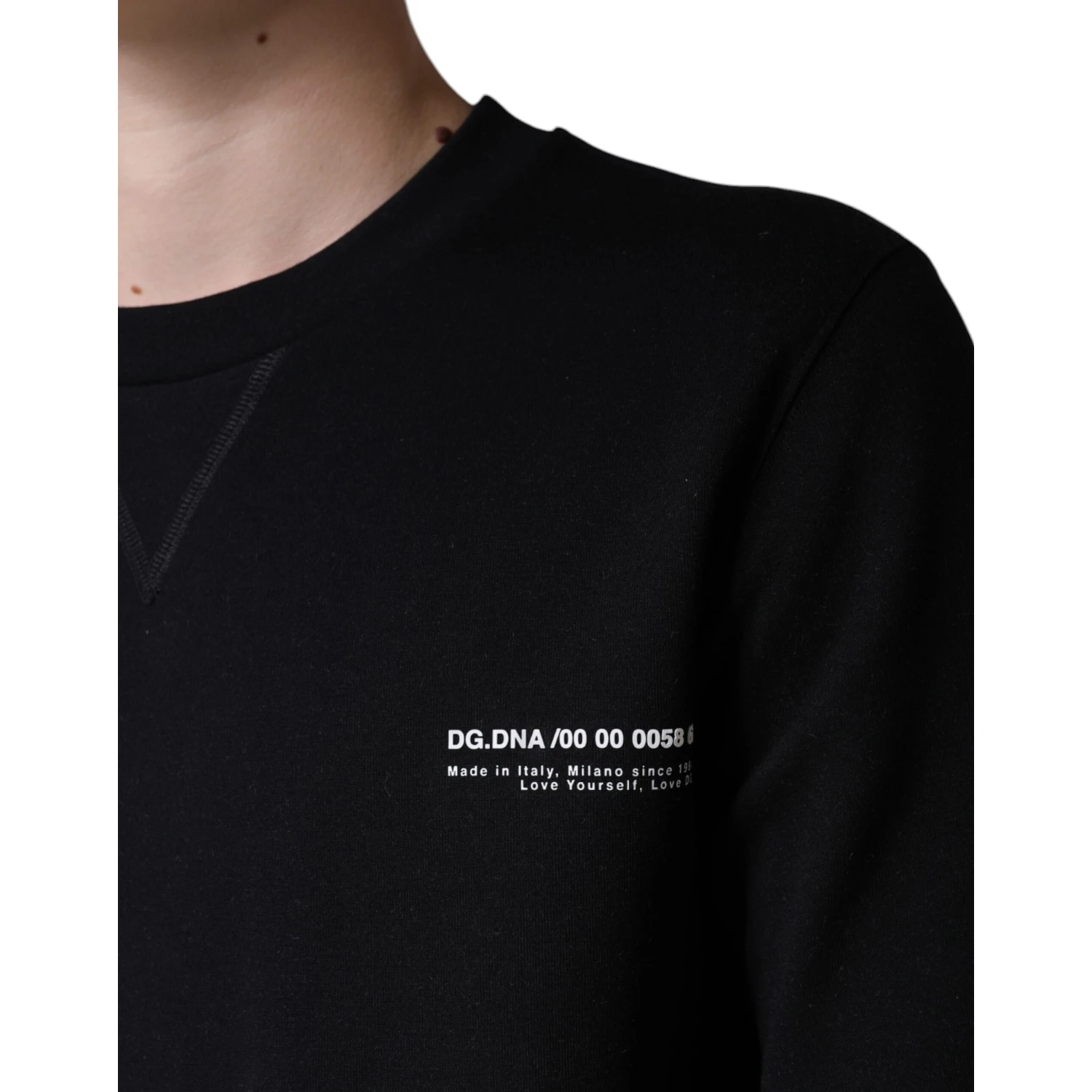 Black Logo Print CrewNeck Sweatshirt Sweater