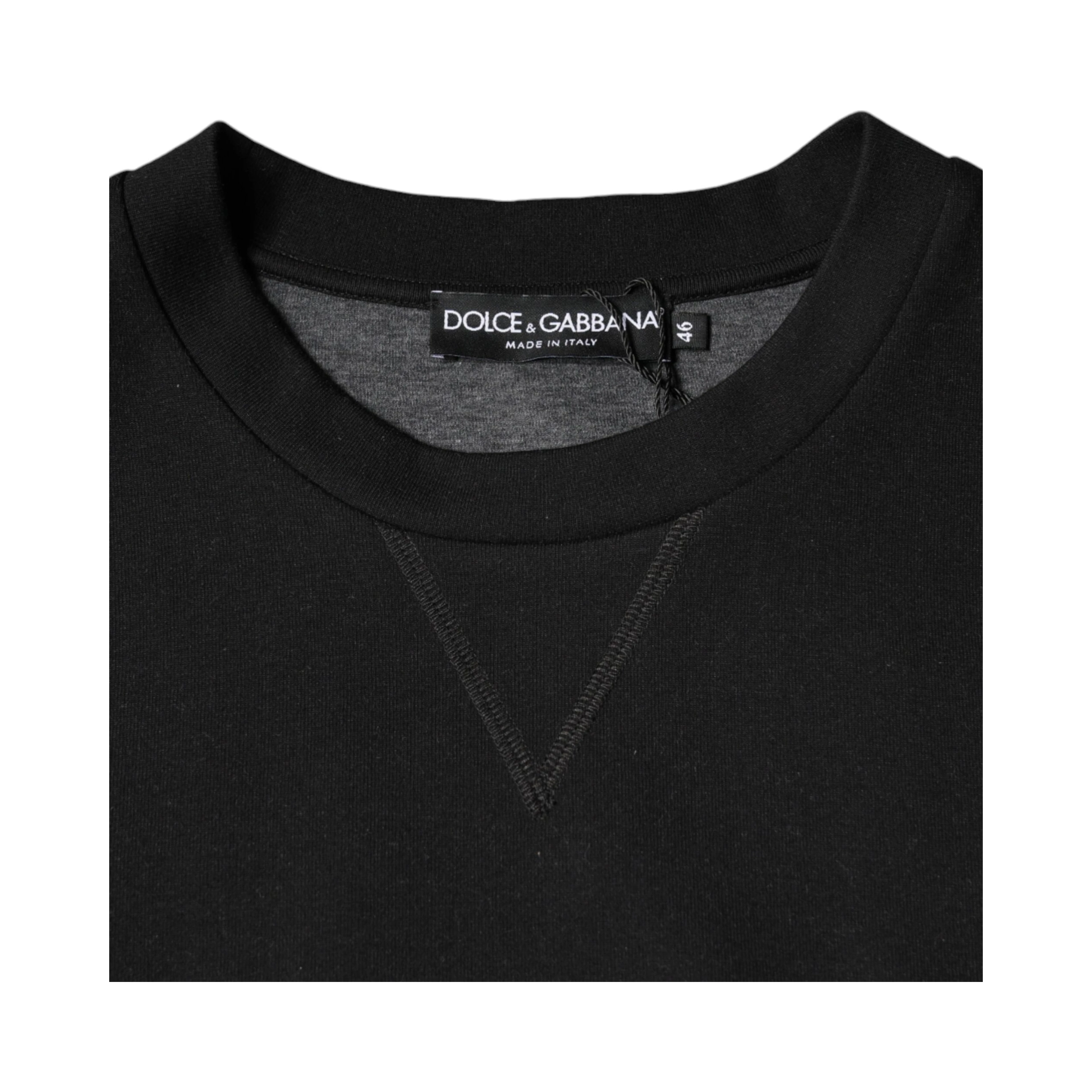 Black Logo Print CrewNeck Sweatshirt Sweater