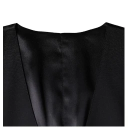 Black Wool Waistcoat Dress Formal Vest