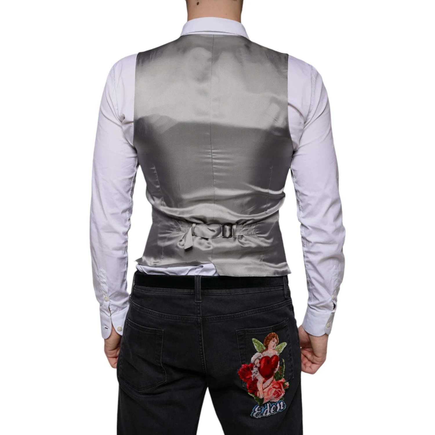 Light Gray Wool Formal Dress Waistcoat Vest