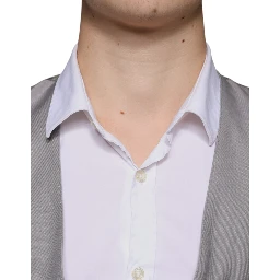 Light Gray Wool Formal Dress Waistcoat Vest