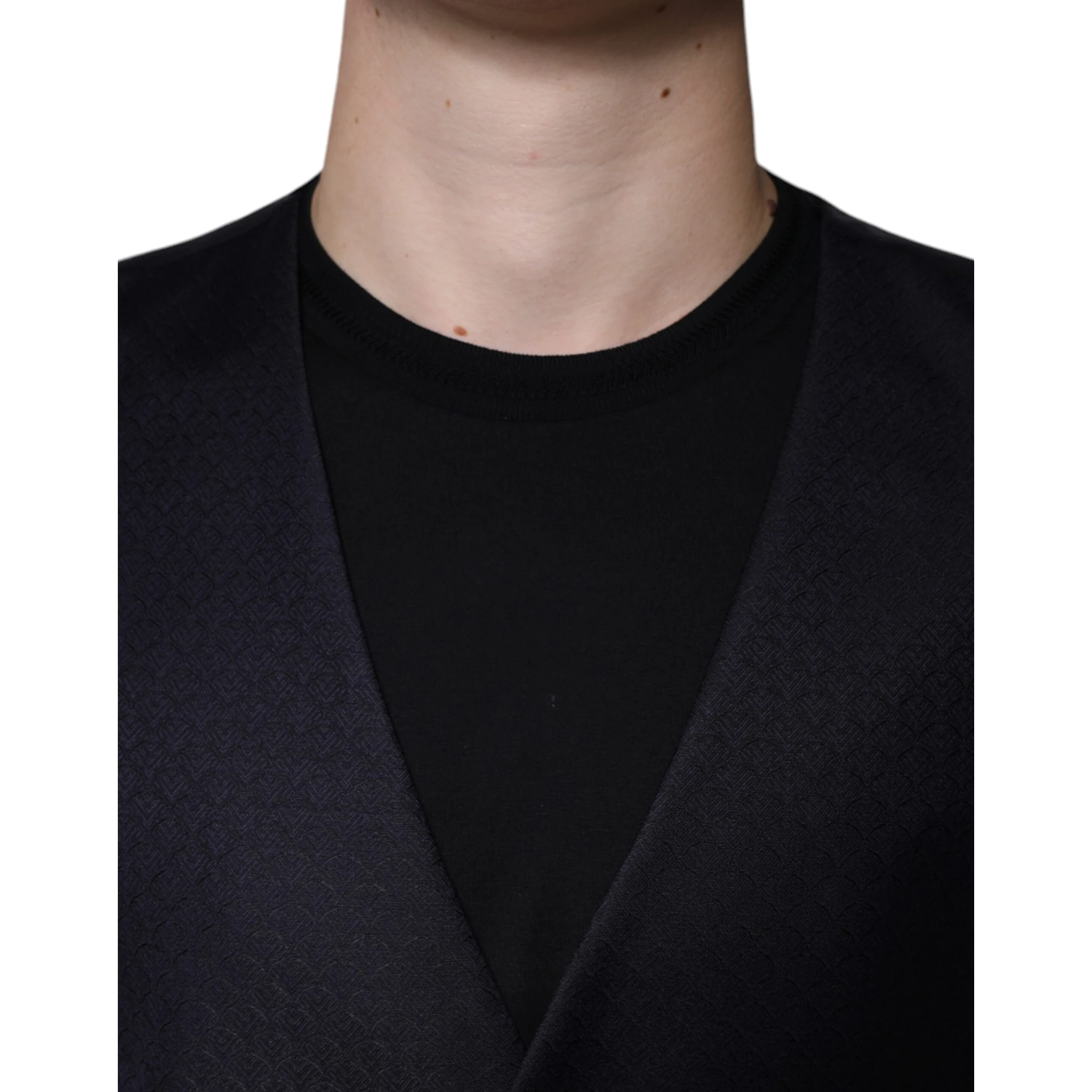 Black Wool Waistcoat Dress Formal Vest