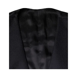 Black Wool Waistcoat Dress Formal Vest