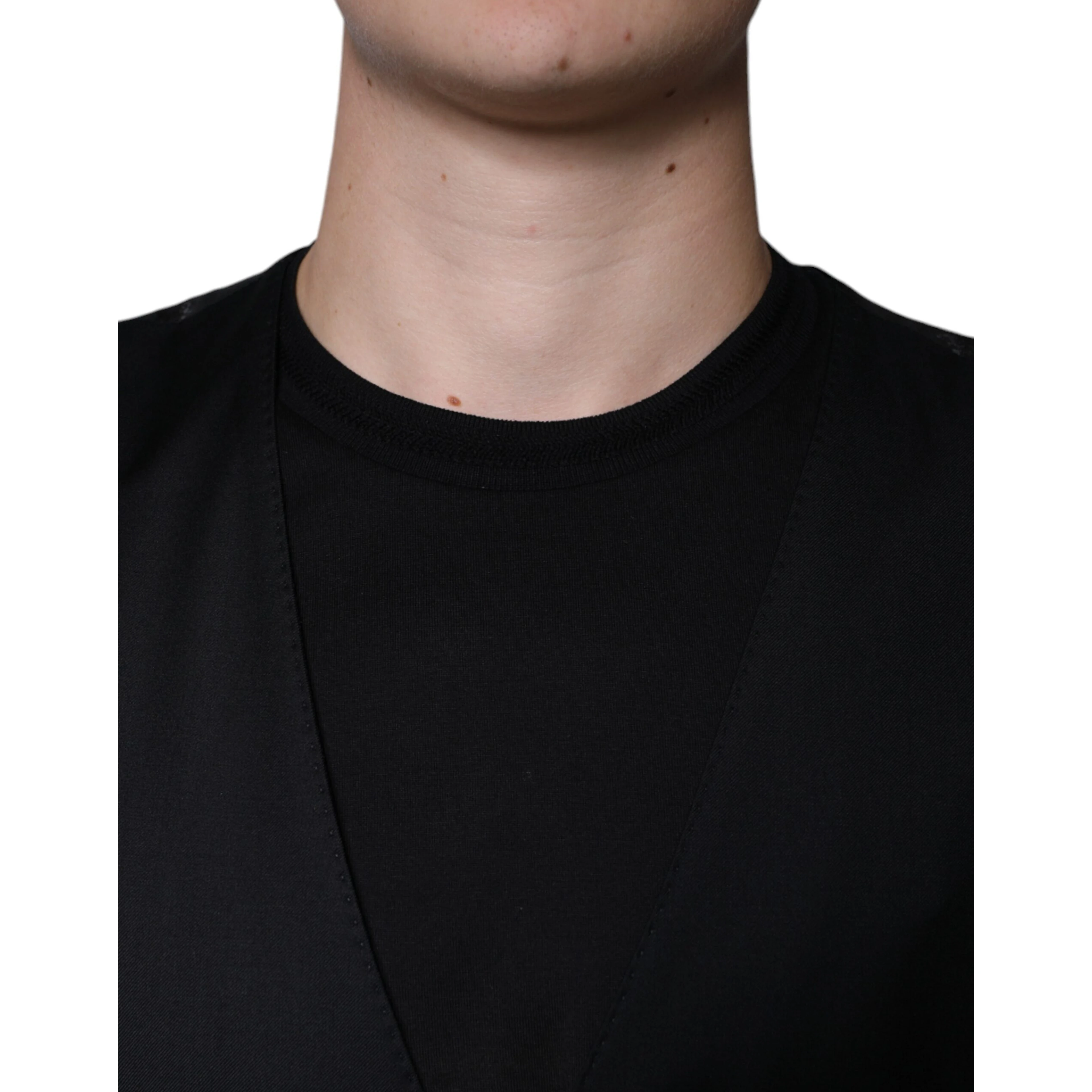 Black Wool Waistcoat Dress Formal Vest