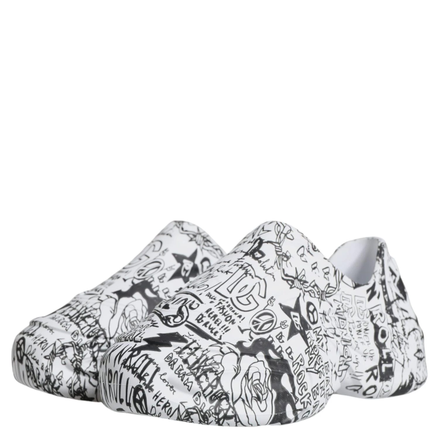 White Black Graffiti Daymaster Sneakers Shoes