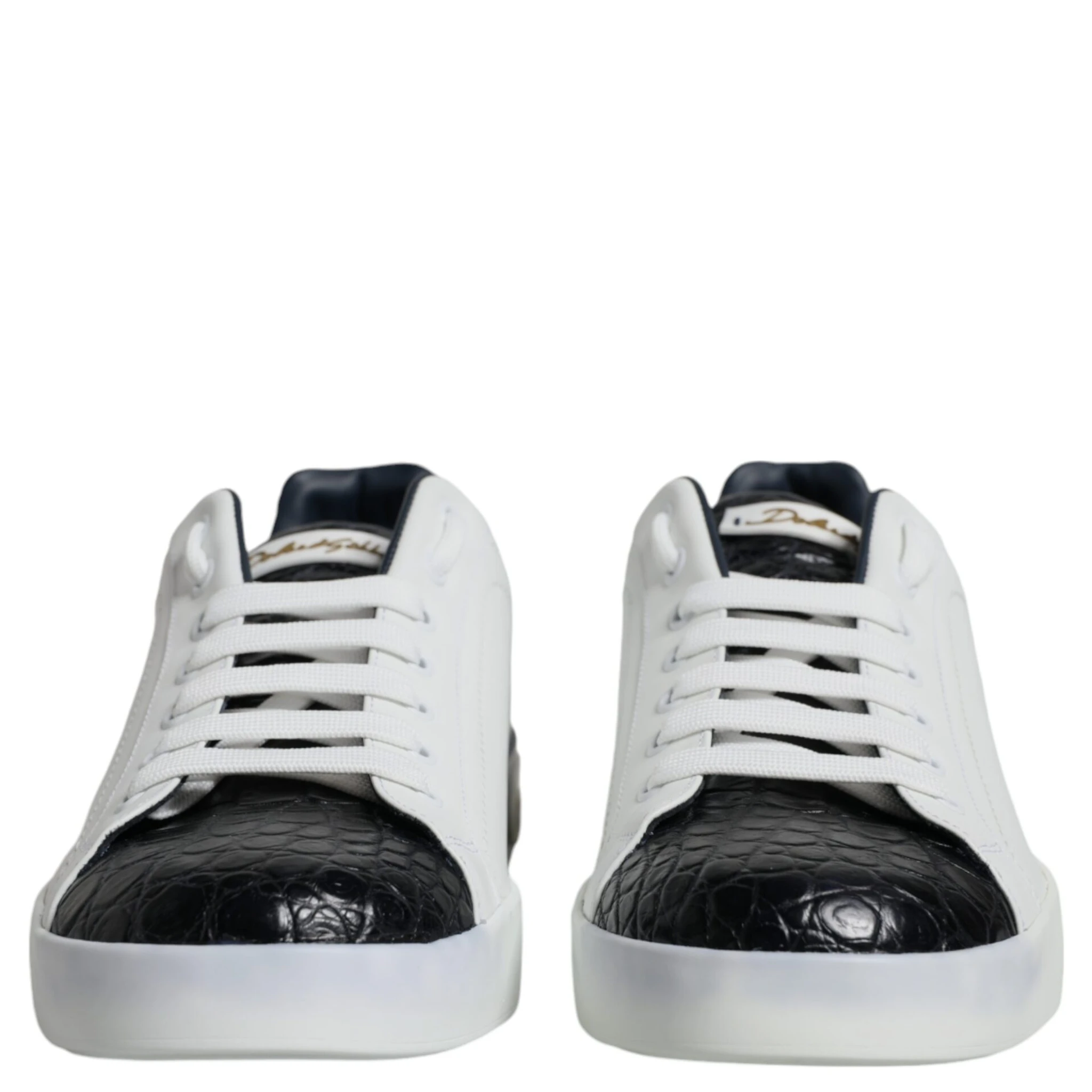 White Leather Logo Portofino Sneaker Shoes
