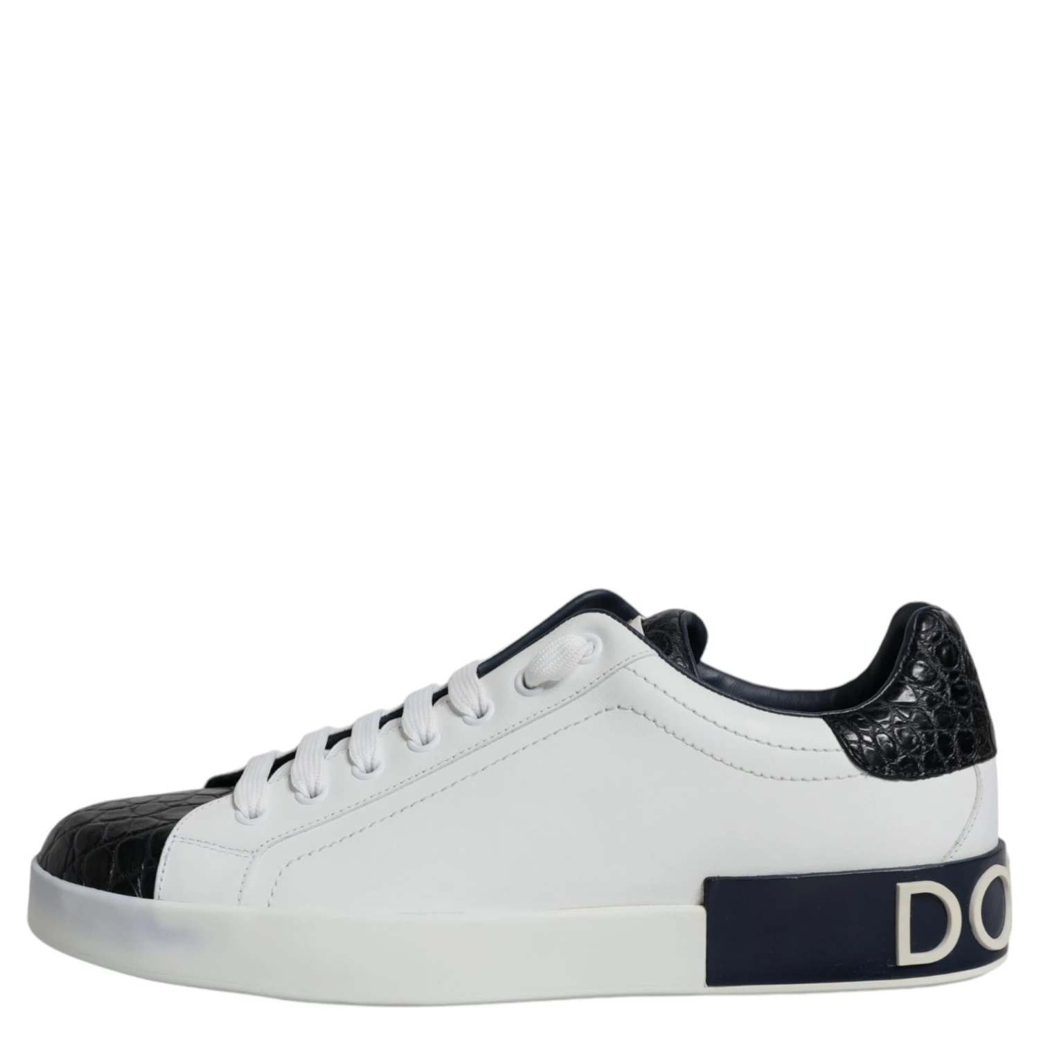 White Leather Logo Portofino Sneaker Shoes