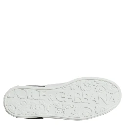 White Leather Logo Portofino Sneaker Shoes