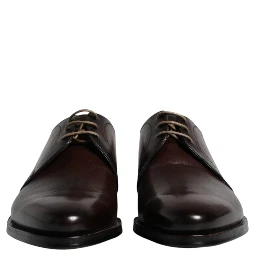 Black Leather Lace Up Men Derby Formal Shoes
