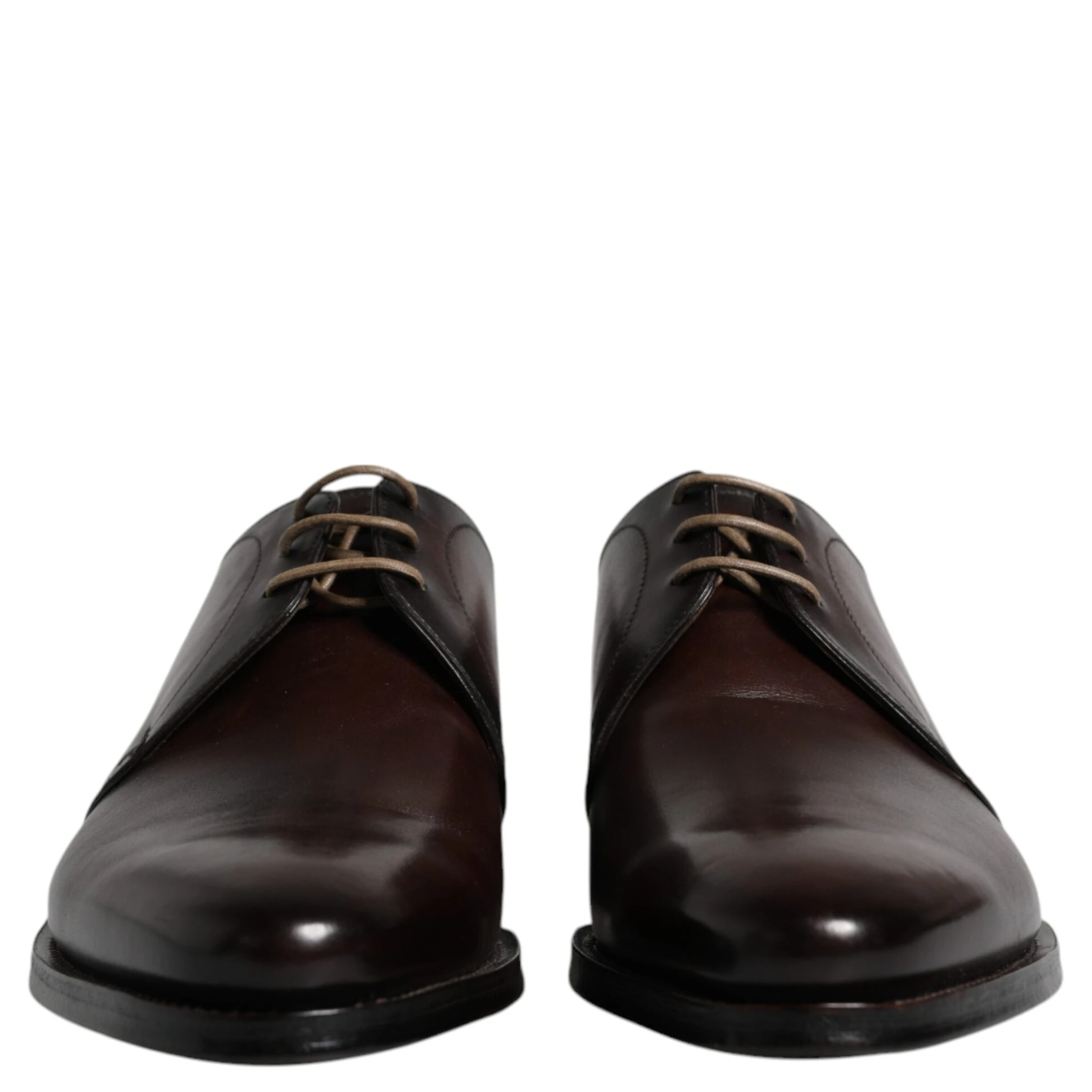 Black Leather Lace Up Men Derby Formal Shoes