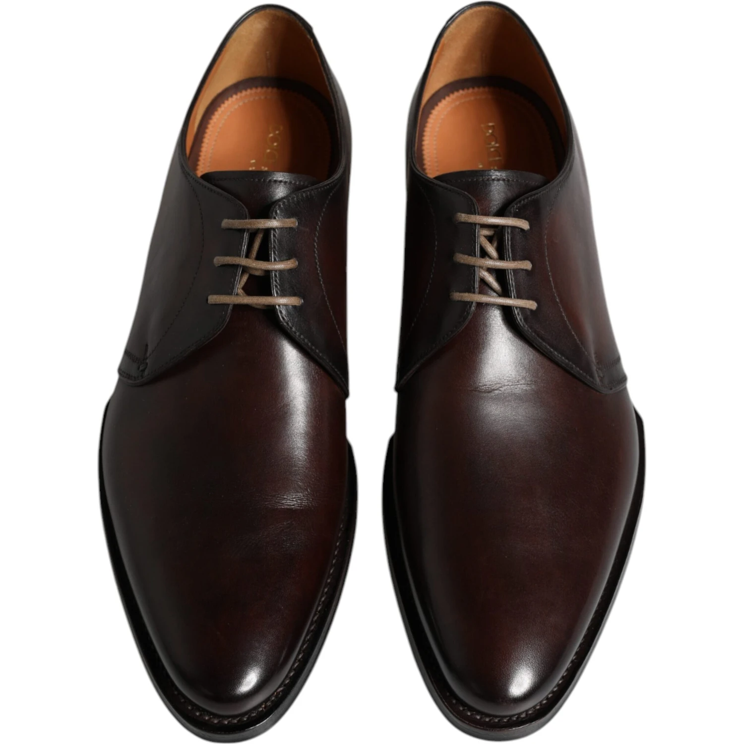 Black Leather Lace Up Men Derby Formal Shoes