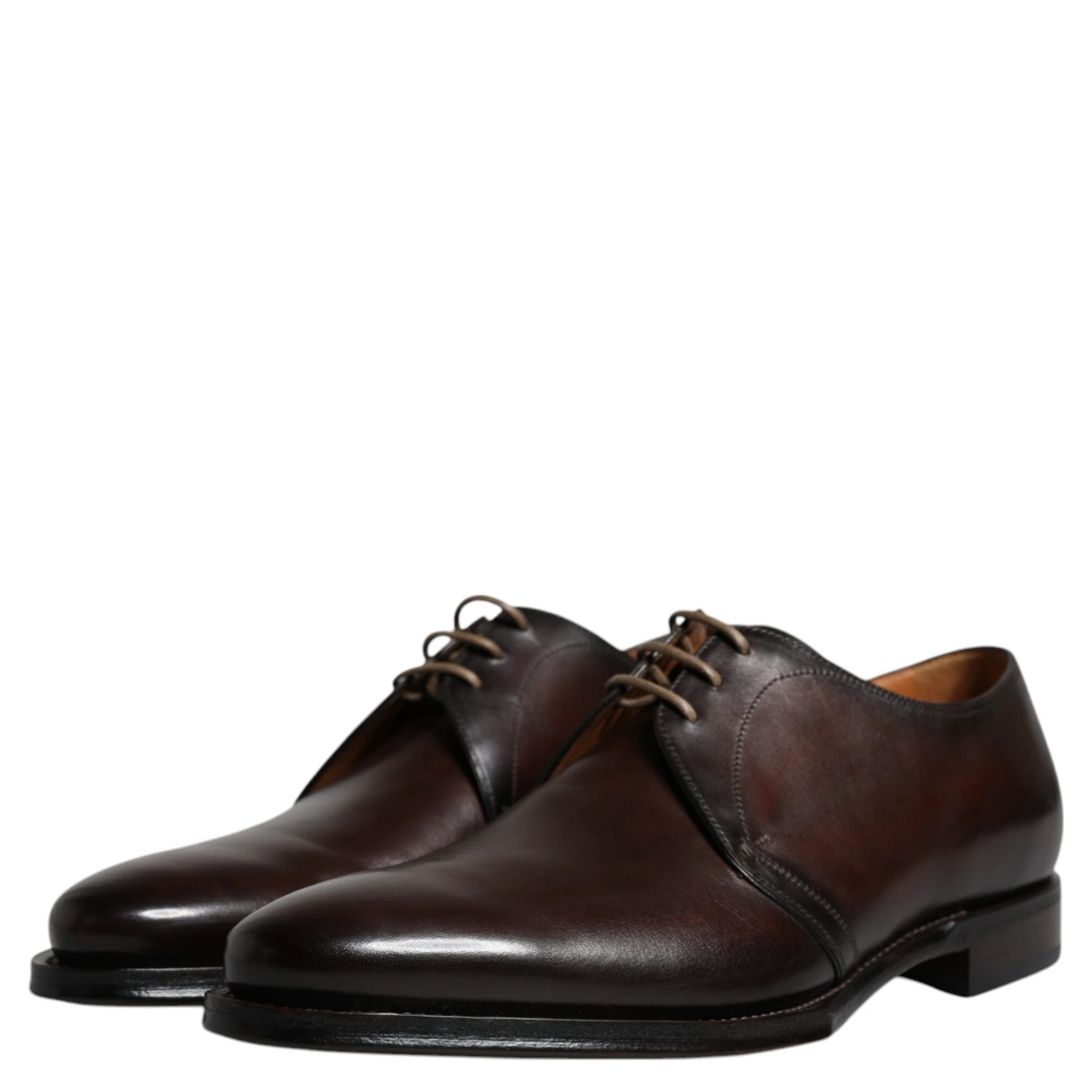 Black Leather Lace Up Men Derby Formal Shoes