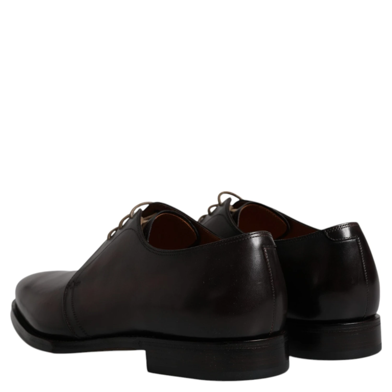 Black Leather Lace Up Men Derby Formal Shoes